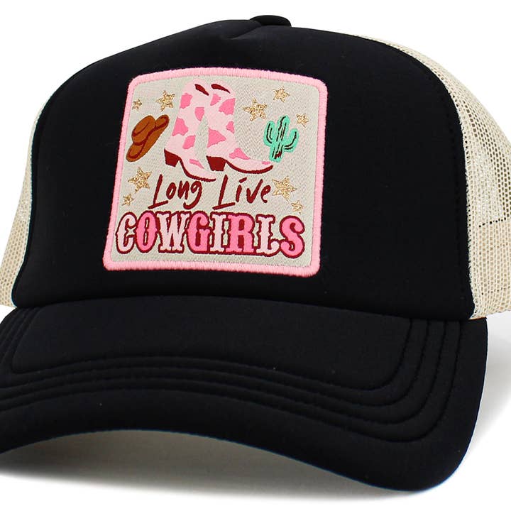 KBETHOS - Wholesale Truckerpet - Dames - Long Live Cowgirls Meshback balpet15