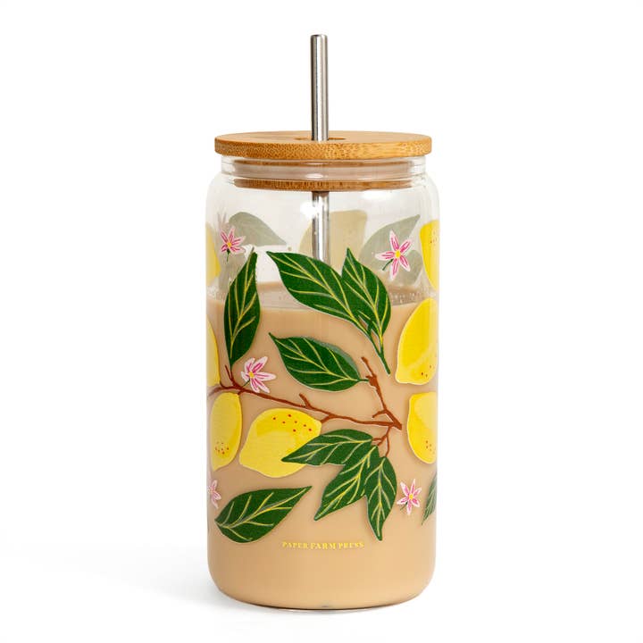 Paper Farm Press - Wholesale Drinking Glass/Cup - Lemon Grove Glass Can