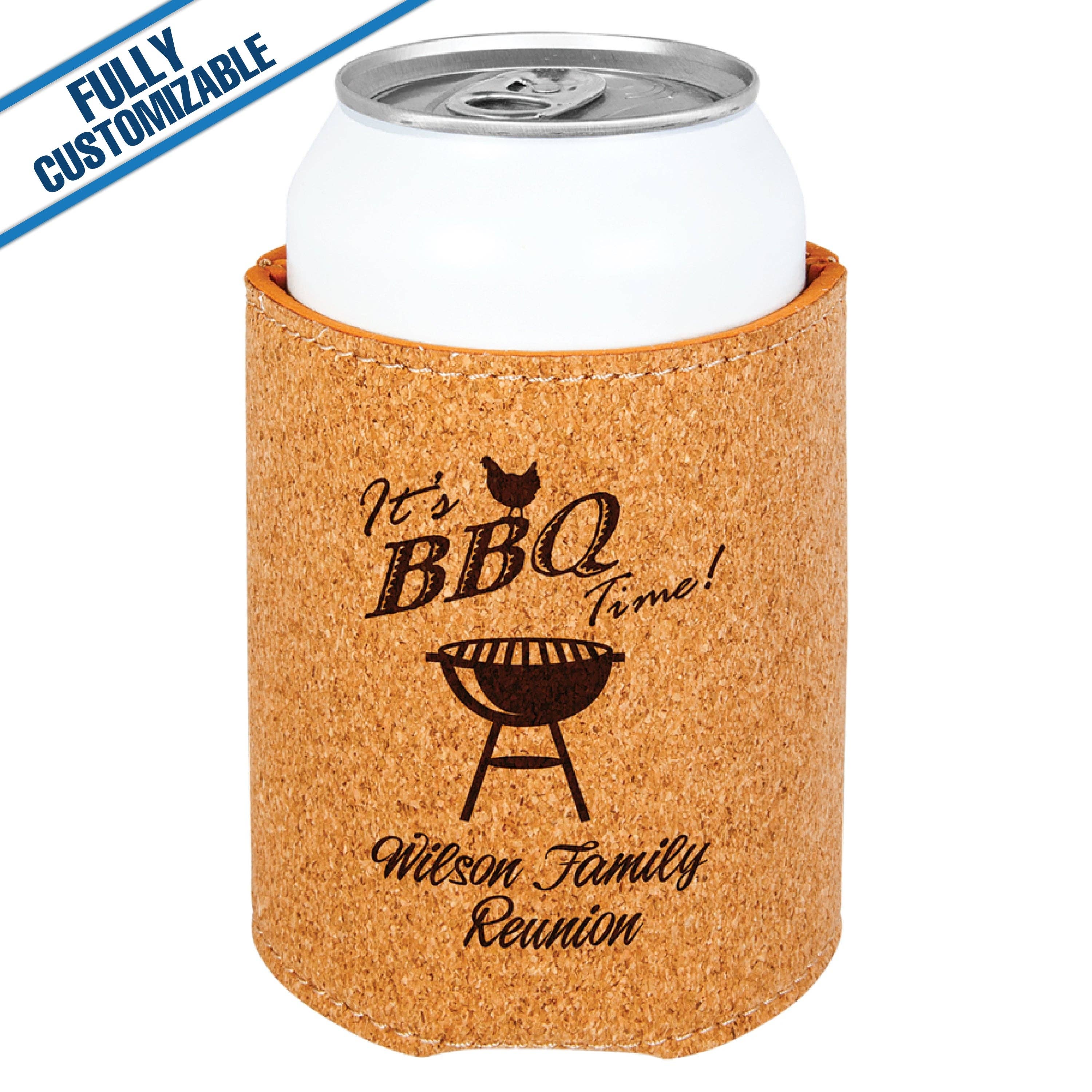 GiftWorksPlus - Vente Housses de boisson - 12 oz. Porte-boisson en similicuir gravé personnalisable12