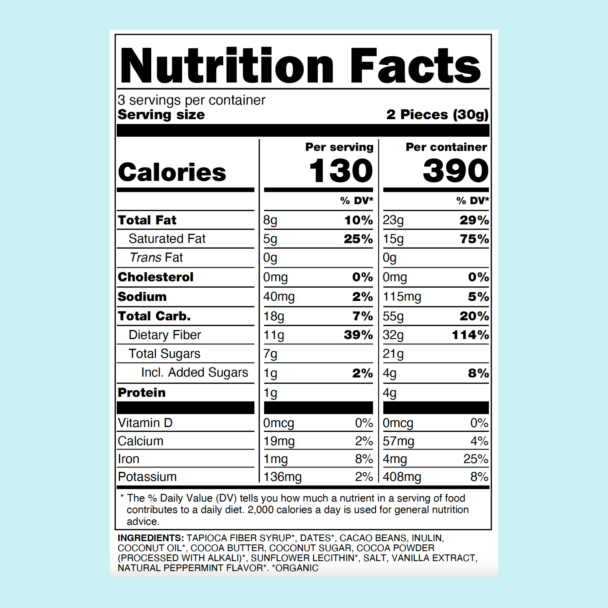 Date Smarter! - Wholesale Chocolate Covered Sweets - Peppermint Chocolate Covered Date Caramels - Case of 123