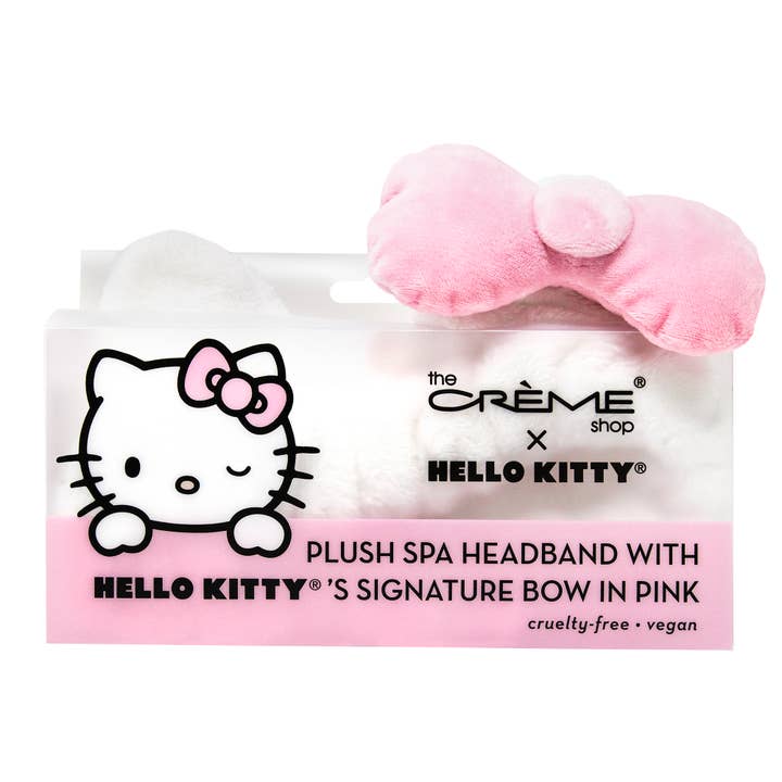 Plush Spa Headband with Hello Kitty's Signature Bow (Pink) | for wholesale by GenFresh