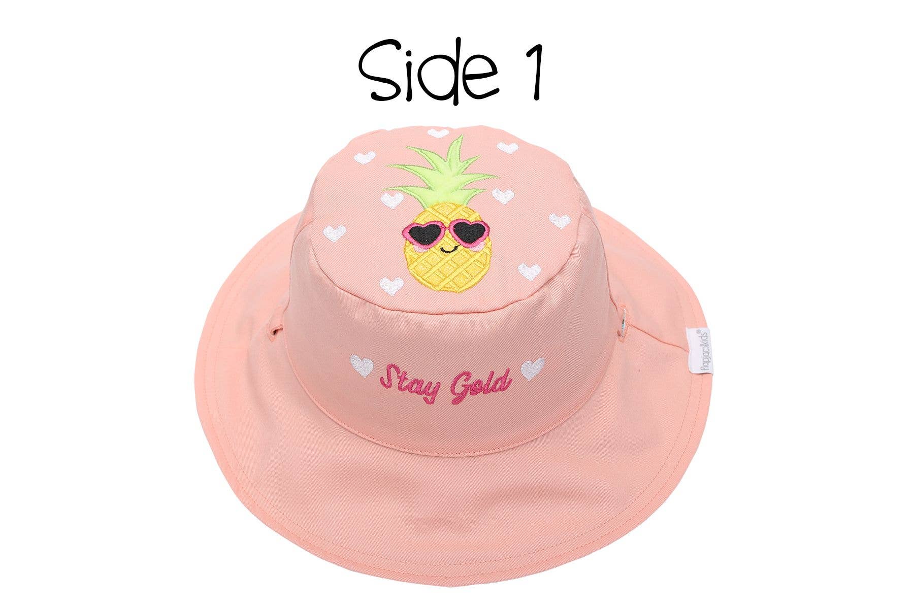 FlapJackKids - Wholesale Sun Hat - Kids - Kids UPF50+ Sun Hat  - Flamingo/Pineapple2