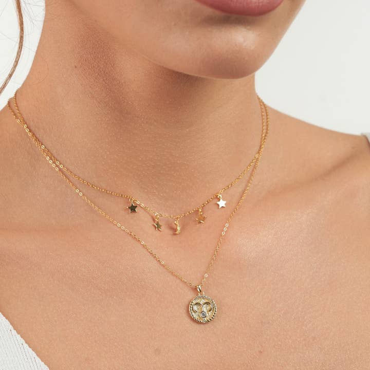 Gold Zodiac Necklace for wholesale on Faire1