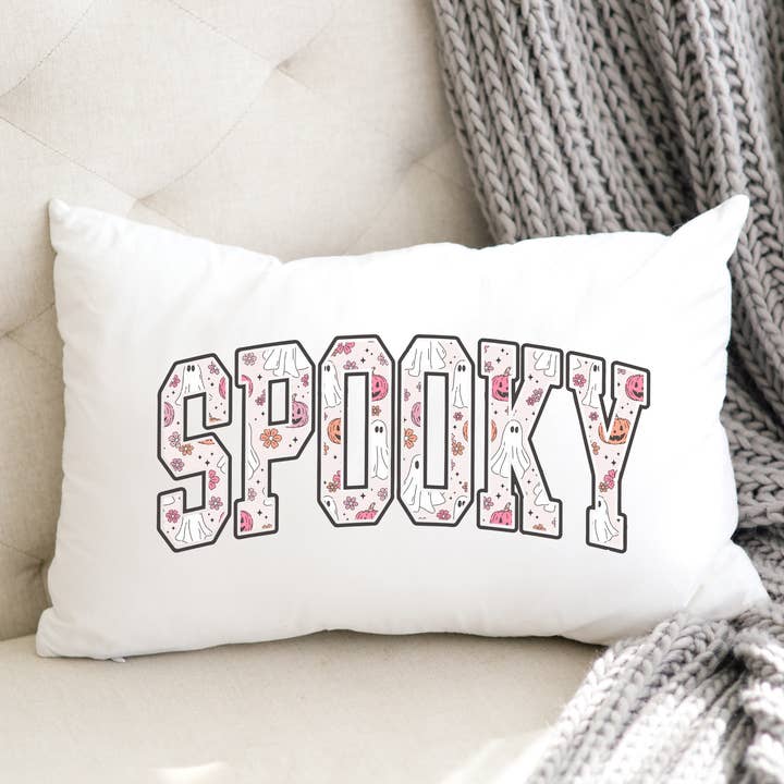 Spooky Farmhouse Lumbar Pillow for wholesale by Emma and the Bean