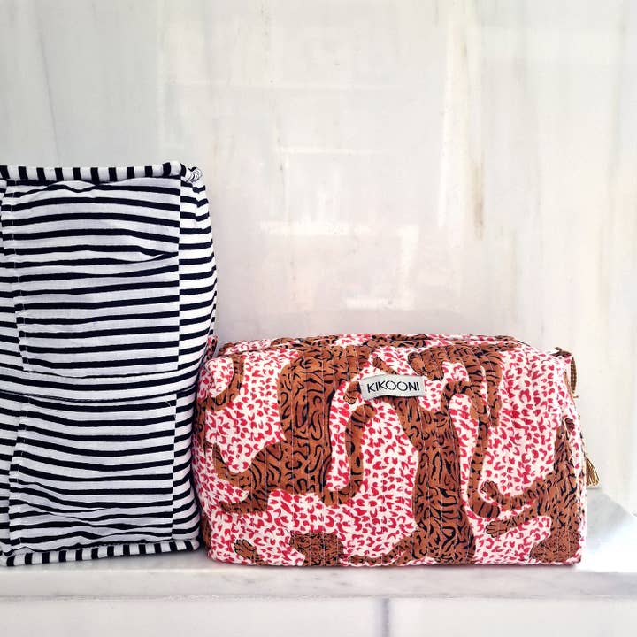 kikooni – Großhandel Schmink-/Kosmetiktasche – handgemachte Kosmetiktasche "h.Leopard"