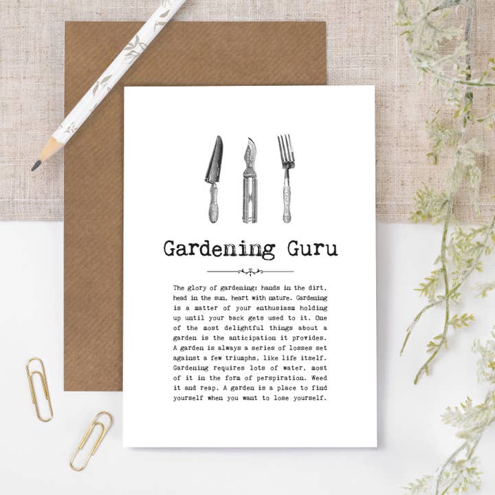 Coulson Macleod - Wholesale Everyday Greeting Card - Gardening Guru Card For Gardeners