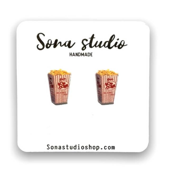 Boucles d'oreilles Popcorn pour la vente par Sona Studio