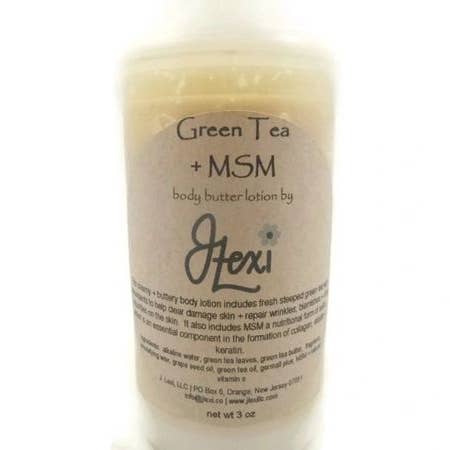 Green Tea + MSM Butter Lotion for wholesale by J. Lexi