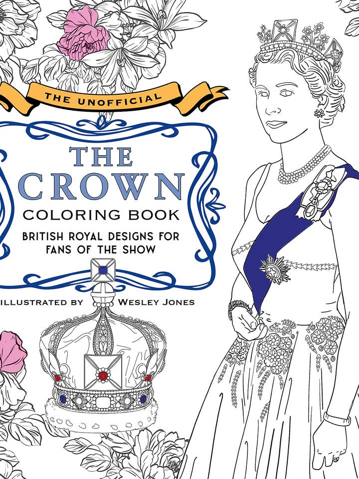 Livre de coloriage non officiel The Crown : British Royal Designs pour la vente par Boon Books