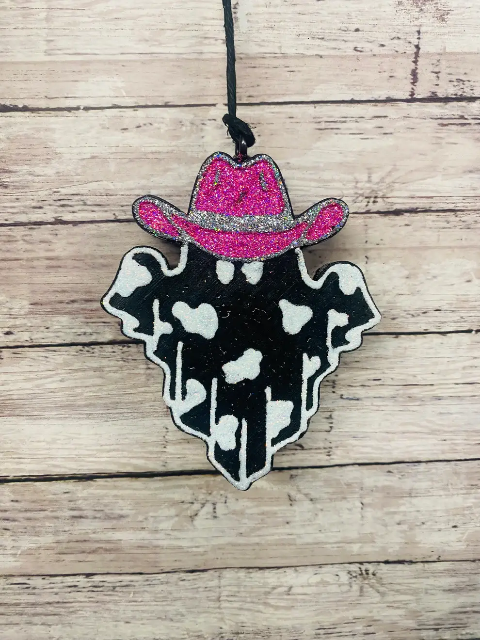 Scent Story Freshies - Wholesale Car Freshener - Unisex - Ghost with Cow print and Cowboy Hat9
