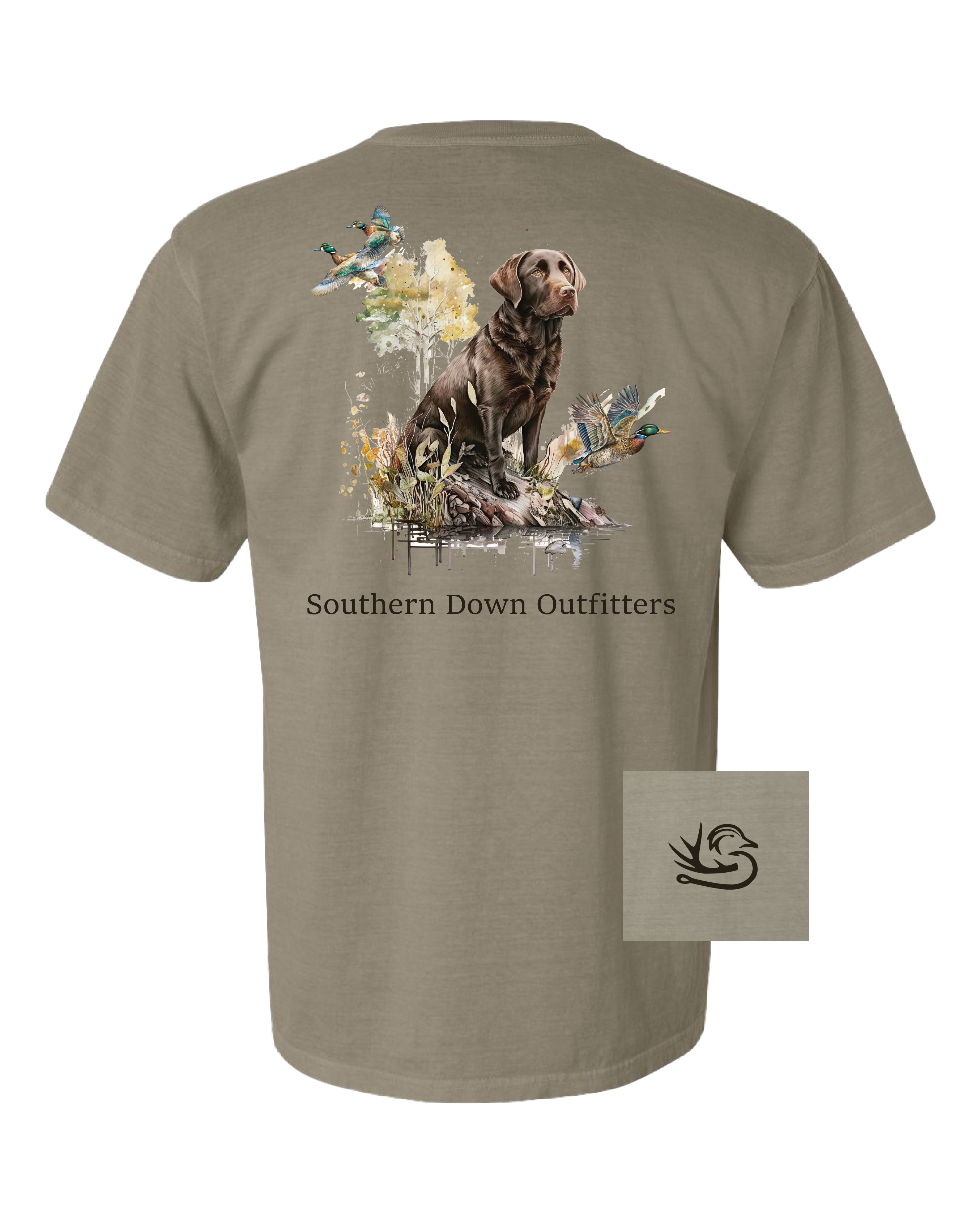 Southern Down Outfitters – wholesale T-shirts med screentryck – Unisex – Choklad Lab Tee0
