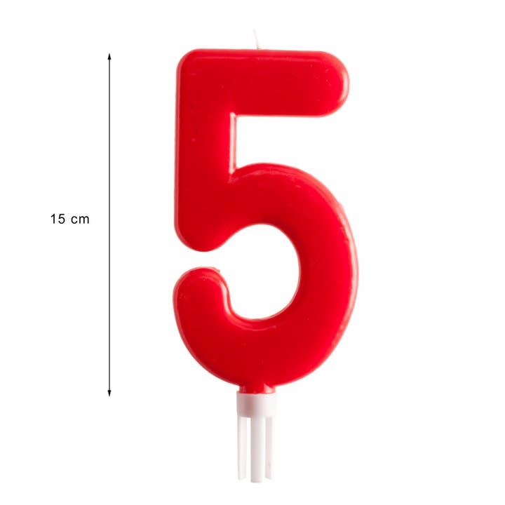 red Giant birthday candle for cakes, 15 cm for wholesale on Faire21