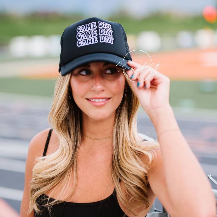 The Classy Cloth WS - Wholesale Trucker Hat - Women's - Embroidered Trucker Hat - Game Day RTS6
