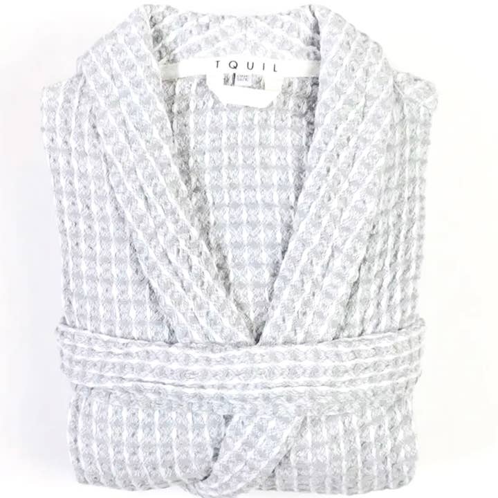 TranquilUSA - Wholesale Robe - Unisex - Waffle Gofret Robe - Gray2