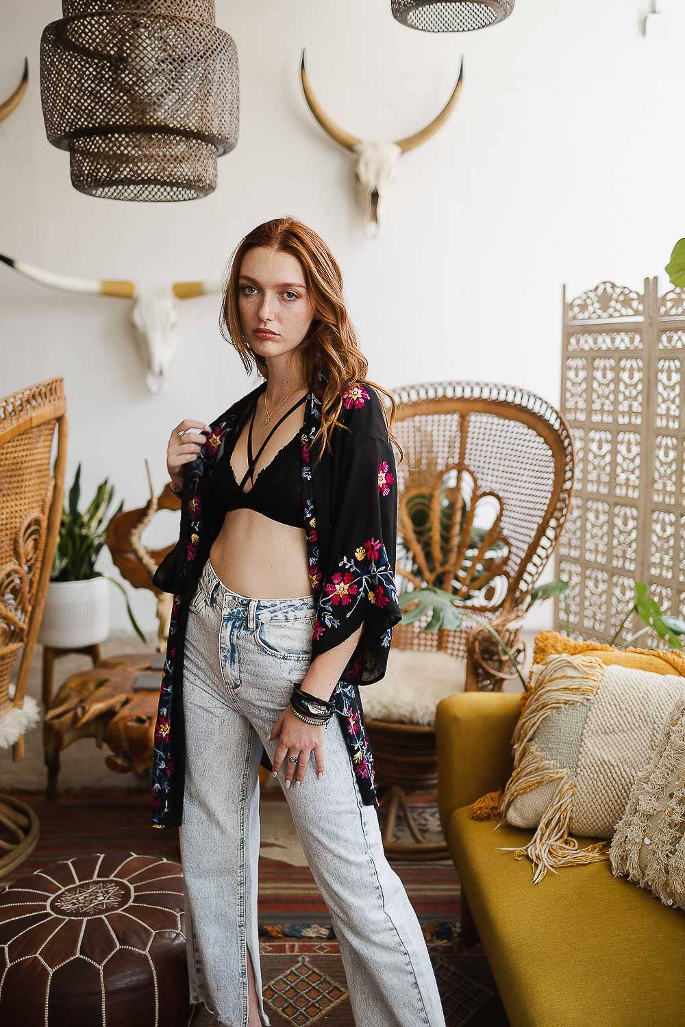 Leto Accessories – Kimono - Mulher por atacado – Quimono Anémona Bordado Feminino - Casual Chic Comfort8