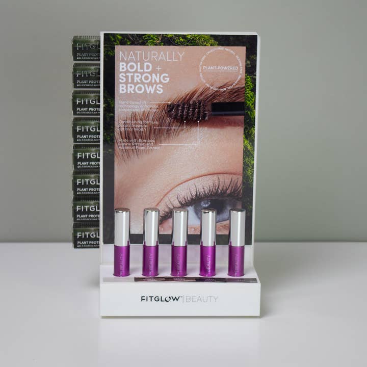 Protein Brow Gel + Display Starter Kit for wholesale by Fitglow Beauty