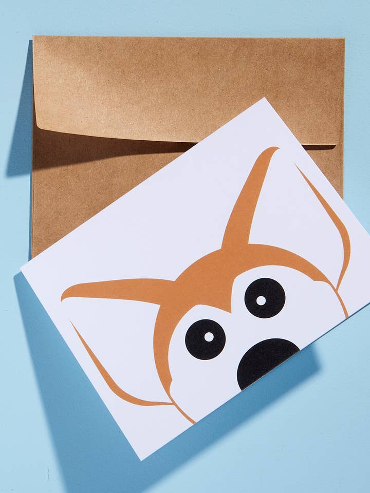 Corgi "Butt" Greeting Card for wholesale by the big mouth frog