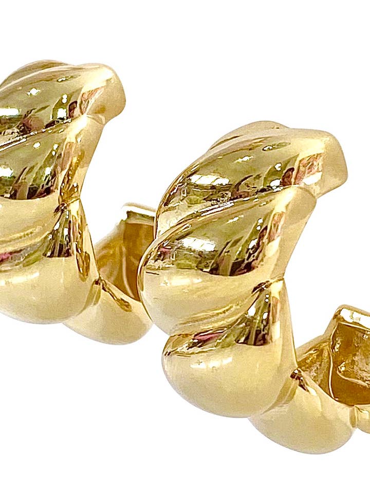 Haley Braided Hoop Earrings for wholesale by Gemelli