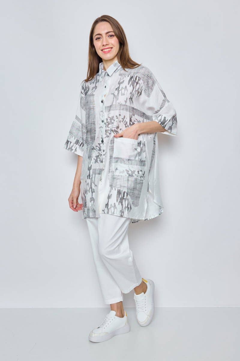 BELLA BLUE - Wholesale Tunic - Women's - Top - E68-H50986