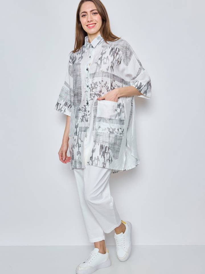 BELLA BLUE - Wholesale Tunic - Women's - Top - E68-H50986