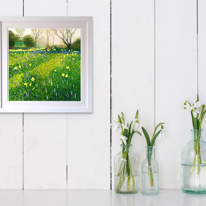 Krokus & Narzissen - Signierte Edition Druck für den Großhandel von Susan Entwistle Art
