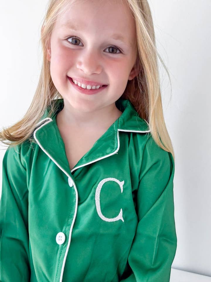 Charlie Satin Separates - Green Long Sleeve Top for wholesale by Sugar Bee Clothing