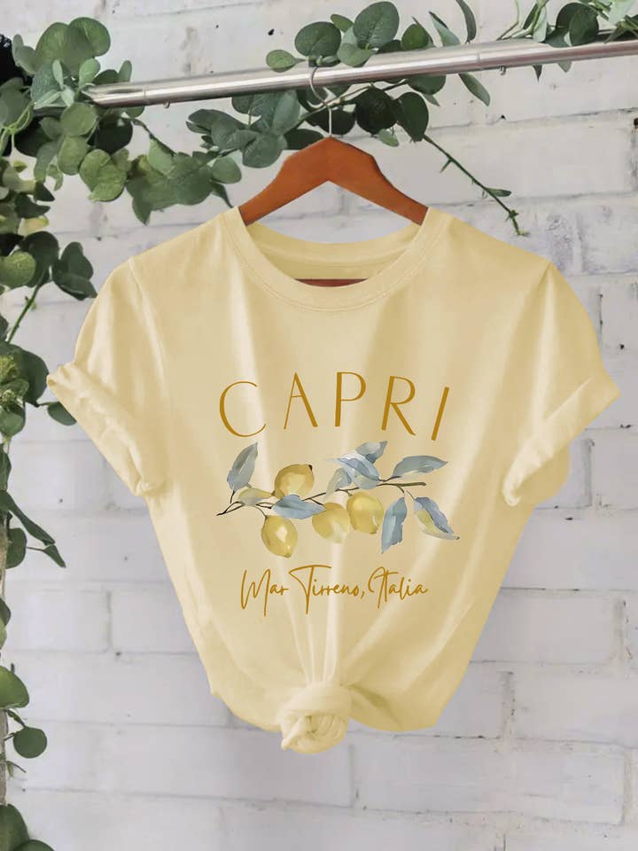Rosa Clothing - Wholesale T-Shirt - Women's - ITALY CAPRI Lemon Graphic Short sleeve t-shirt3