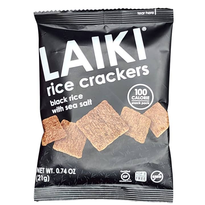 LAIKI Black Rice Crackers 0.74oz for wholesale by Laiki
