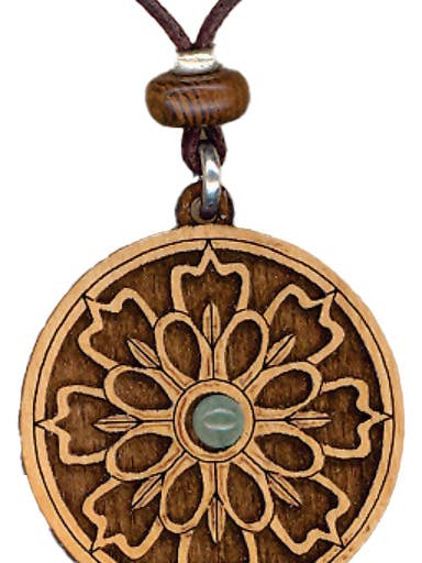 Disc Flower Zamulet Halskette für den Großhandel von Woodcutts Inc.