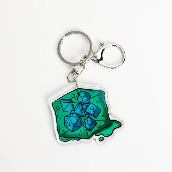 Gelatinous Cube Keychain for wholesale by Kingdom of Threads