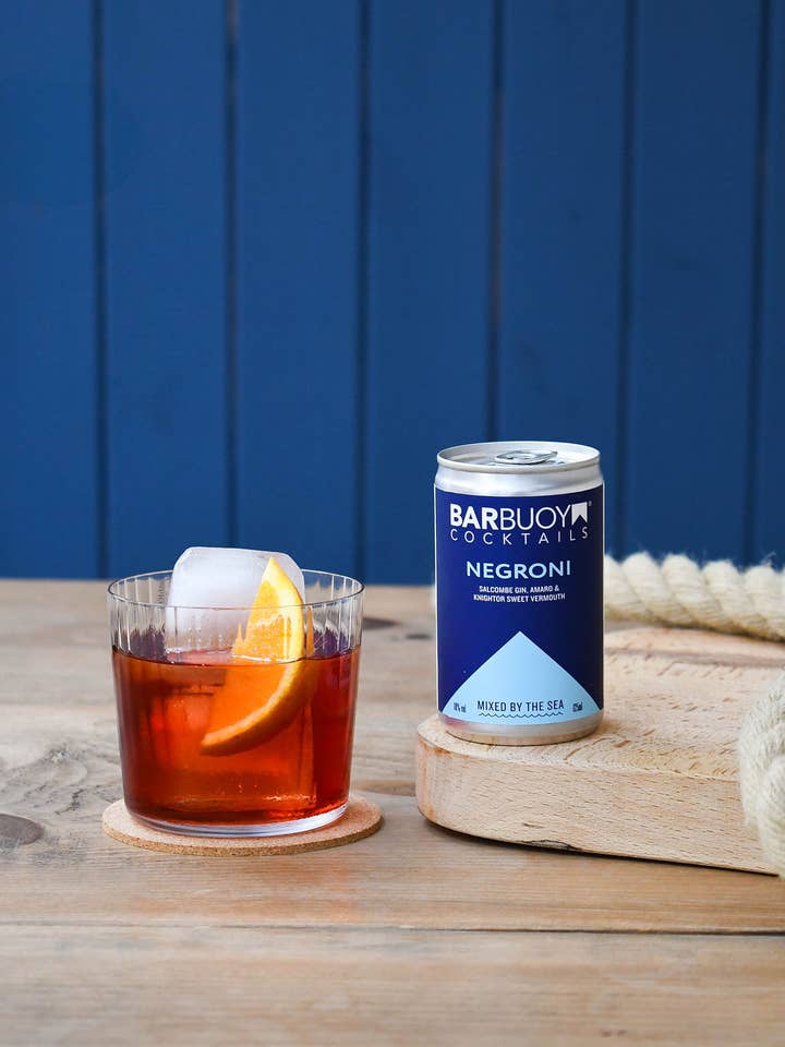 Negroni Canned Cocktail for wholesale by Bar Buoy Cocktails