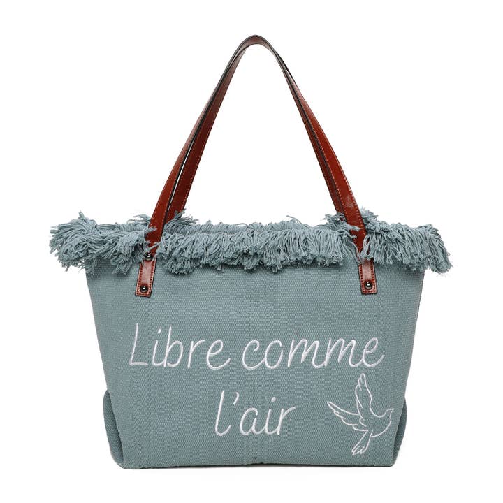 INES DELAURE - Wholesale Tote Bag - Women's - Zipped tote bag "Free as a bird"2