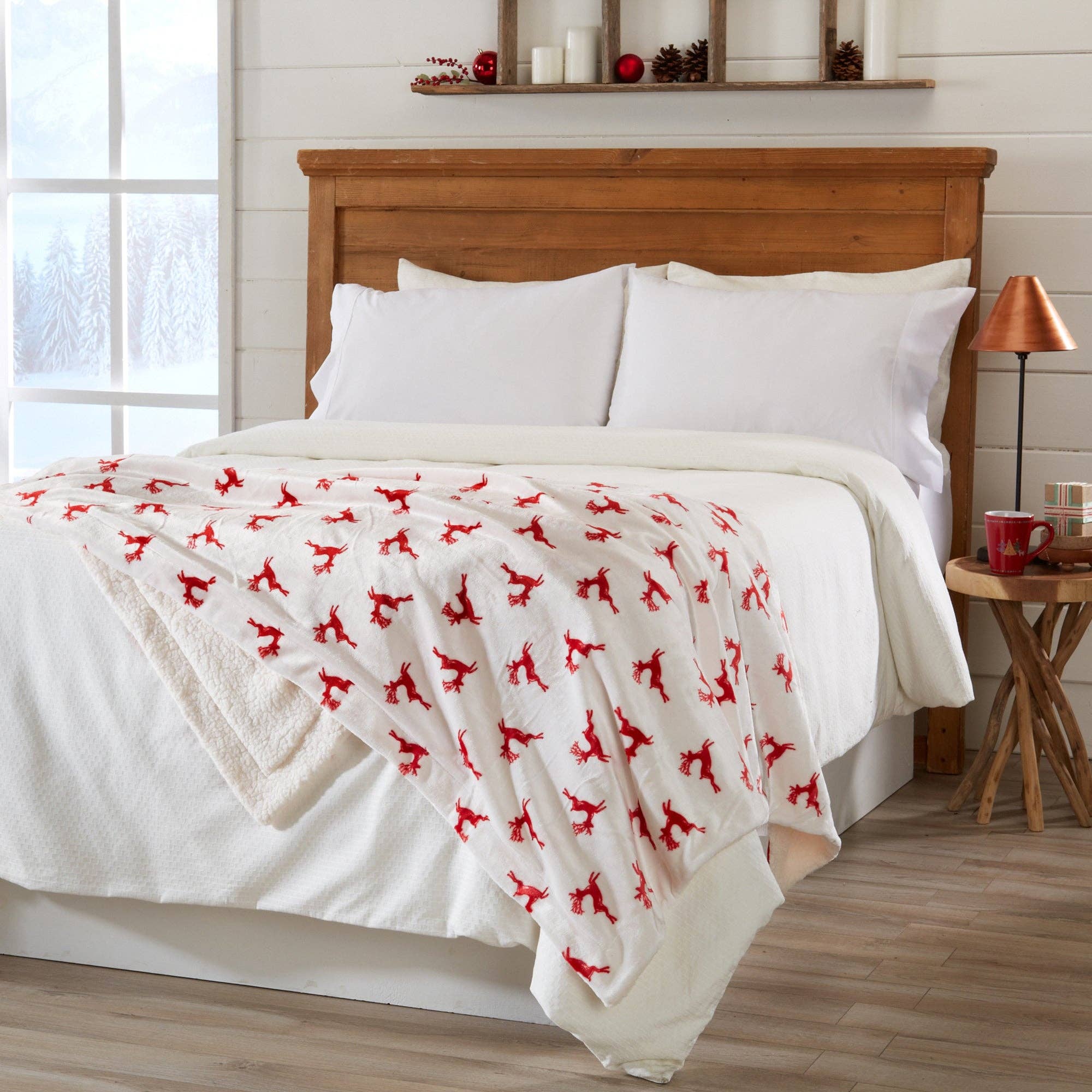 BH Collective - Wholesale Throw Blanket - Throw Blanket - Holiday Printed Sherpa - Eve Collection22