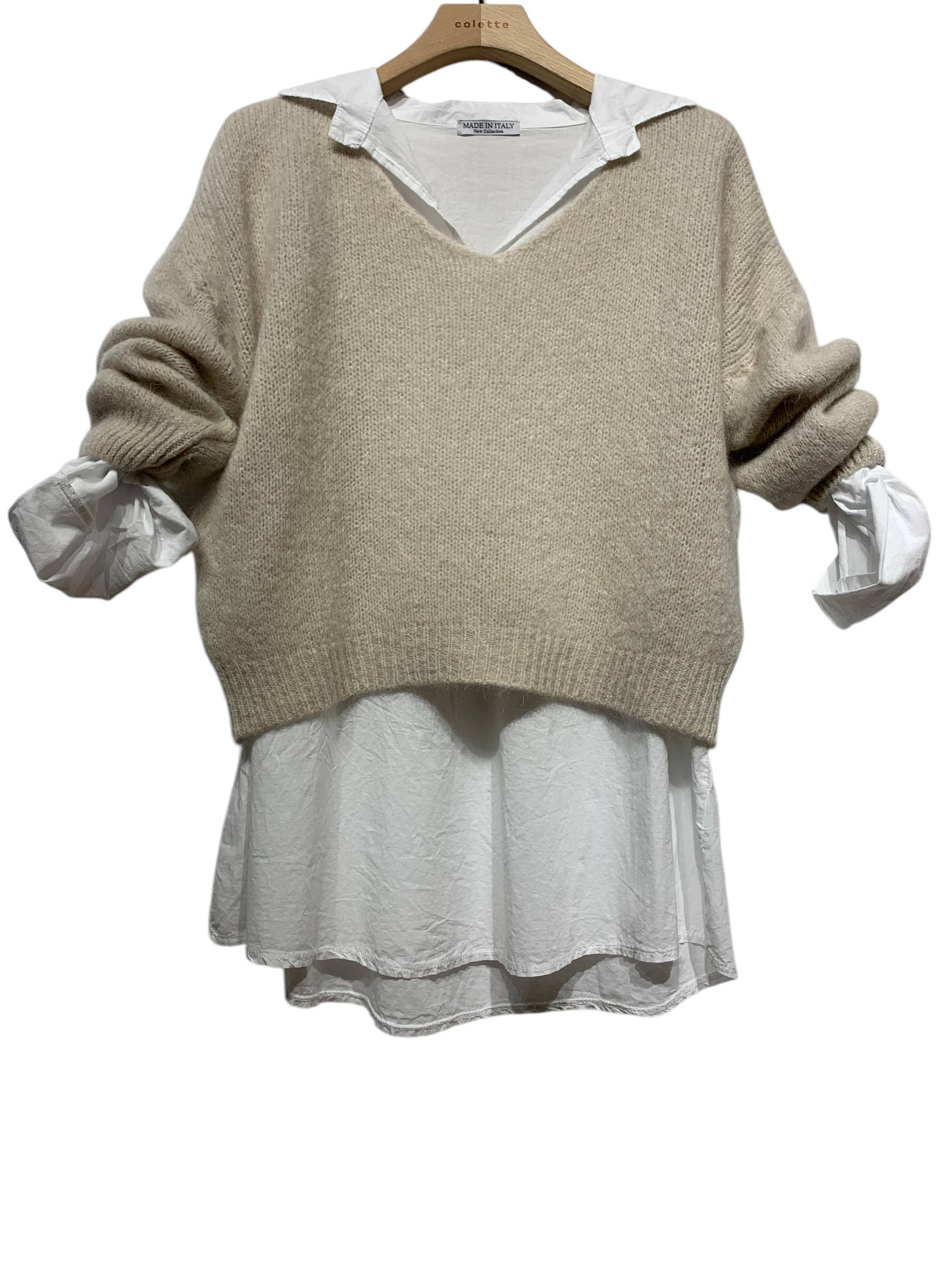 LINEN & COTTON HOUSE – Engroshandel Pullover - Dame – Pullover 6071SPRING SOMMER TØJ DOBBELTE DELE6