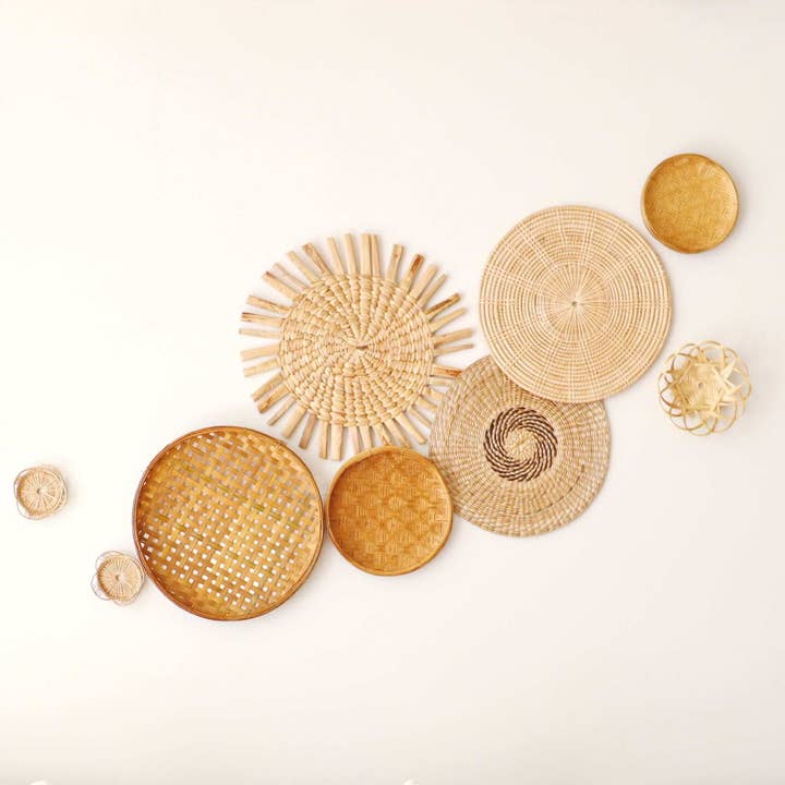 A PA - Boho Wall Art Décor Hanging (Set of 9) for wholesale by Thaihomeshop