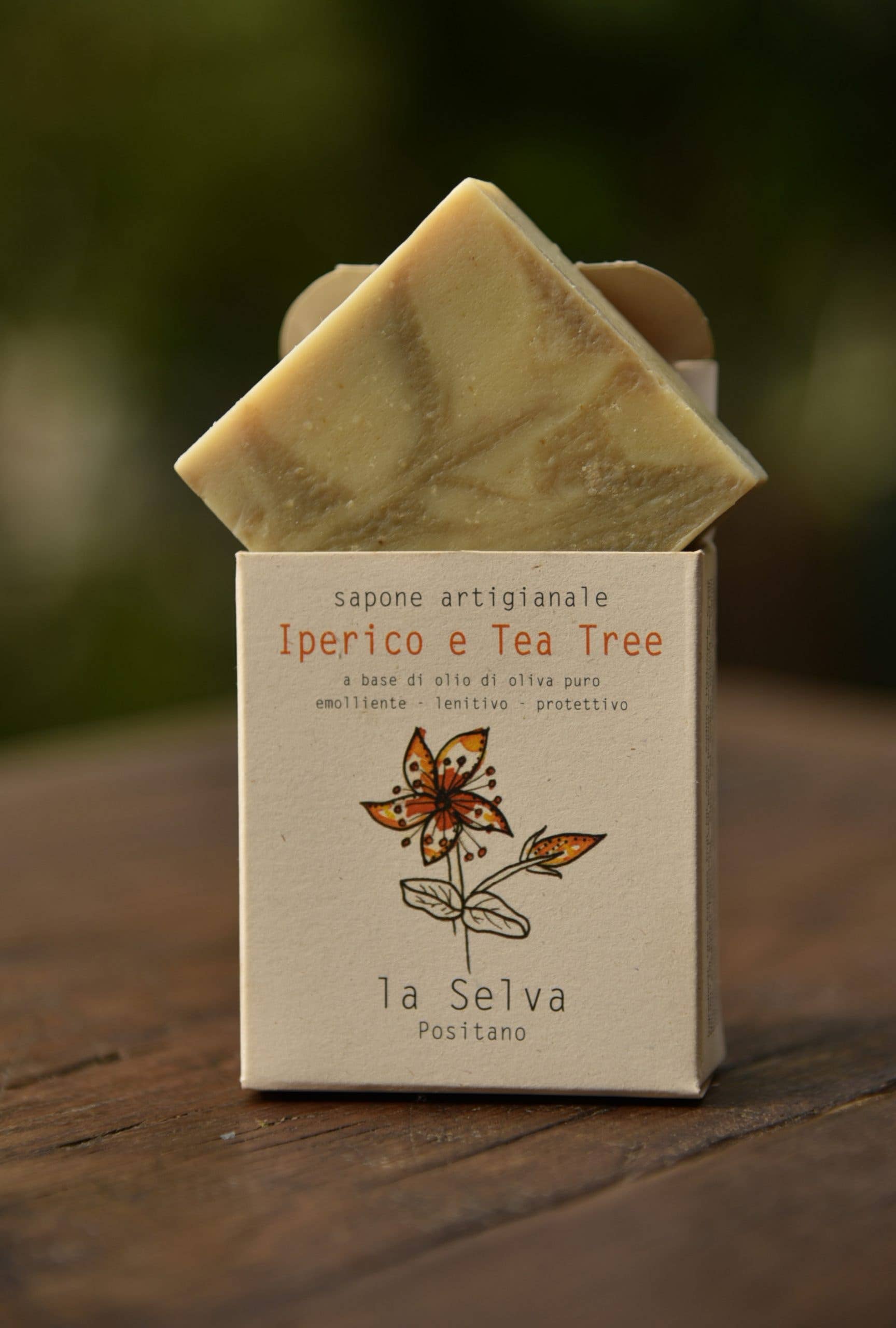 La Selva Positano Cosmetici Naturali - Wholesale Bar Soap - HYPERERIC AND TEA TREE SOLID SOAP1
