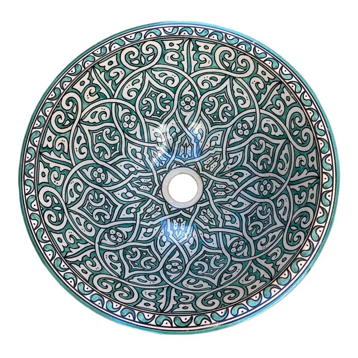 Moroccan Sink - Wholesale Bathroom Accessory Set - Hand-Painted Bathroom & Kitchen Sink3