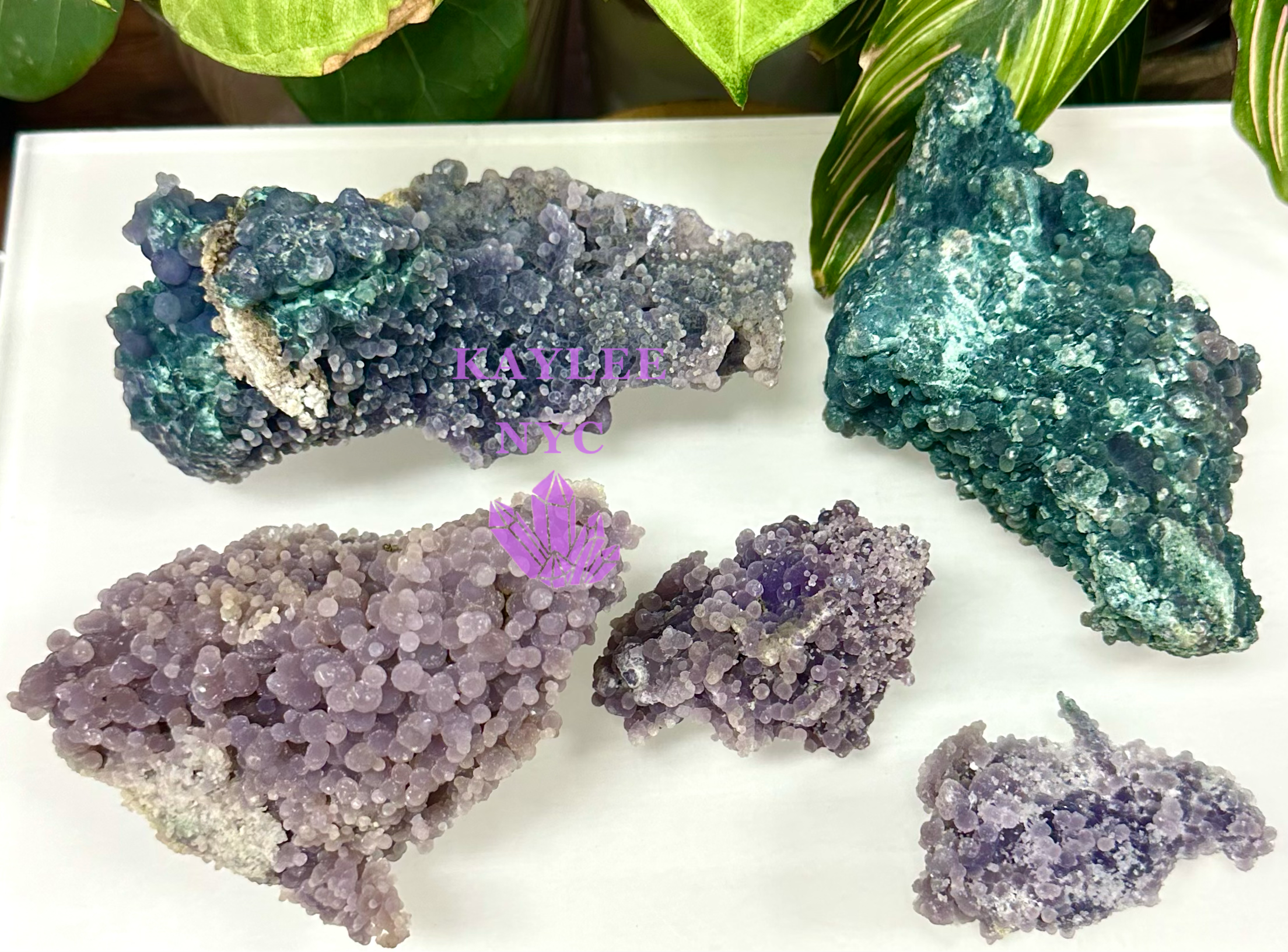 KayleeNYC - Wholesale Spiritual Stone/Crystal - 5-6 pcs Natural Grape Agate Raw Crystal2