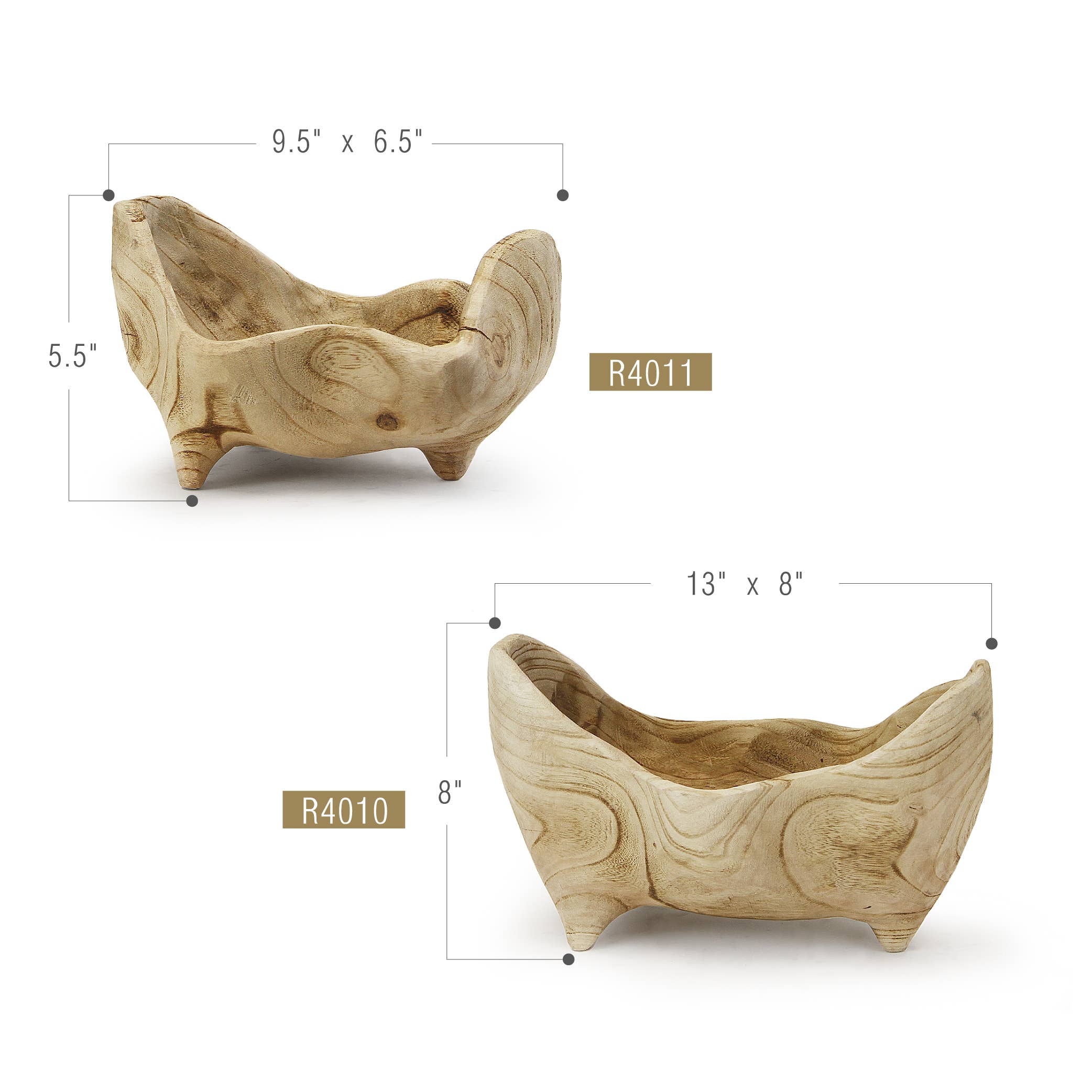 Galore Home - Wholesale Decorative Plate/Dish/Bowl - Large Heritage Natural Wood Décor Bowl3