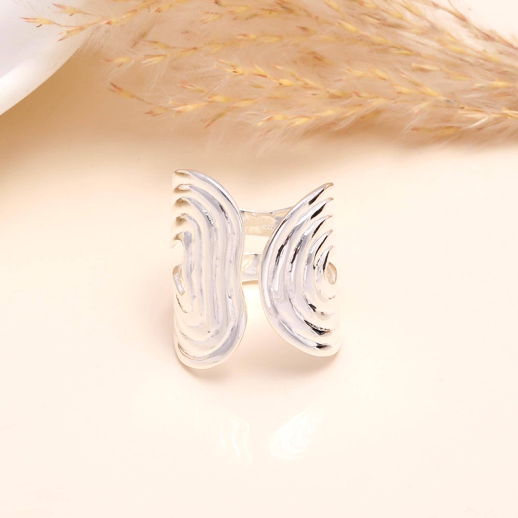 AG 925 JEWELLERY - Wholesale Cocktail/Statement Ring - 925 Sterling Silver Modern Minimalist Statement Ring