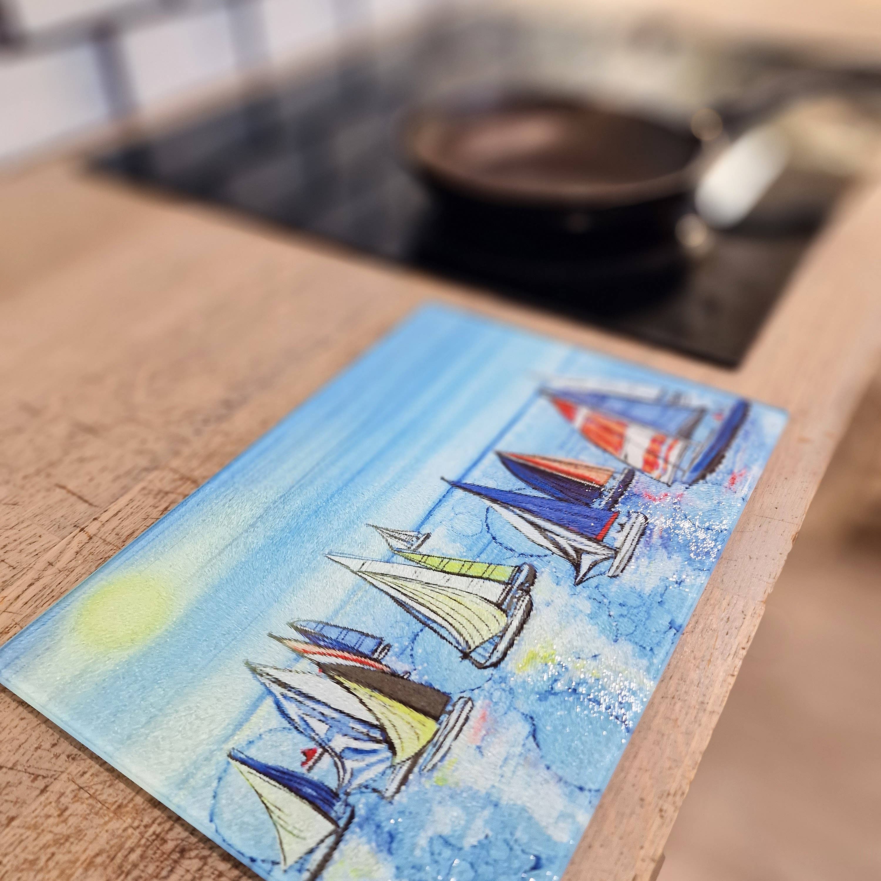 By Jo Crafts – wholesale Placemat – 83-WTS Nautical Regatta Boats Worktop Saver 3