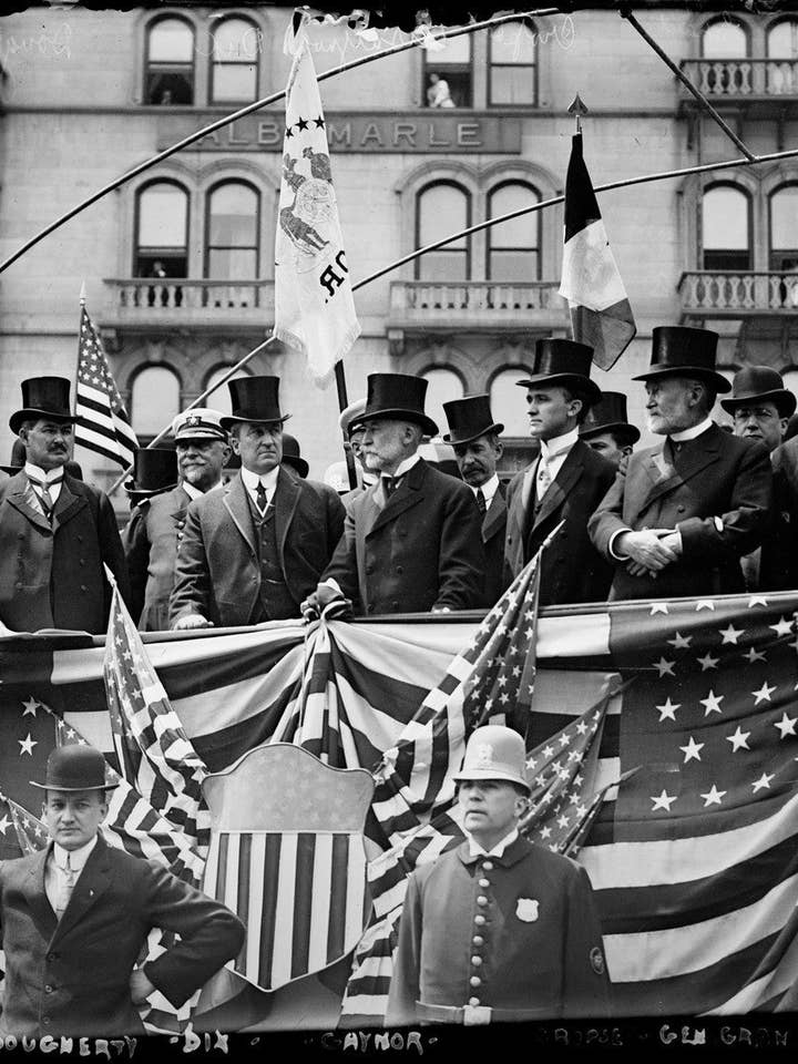 Pose politique sur scène, début des années 1900 pour la vente par Print Collection