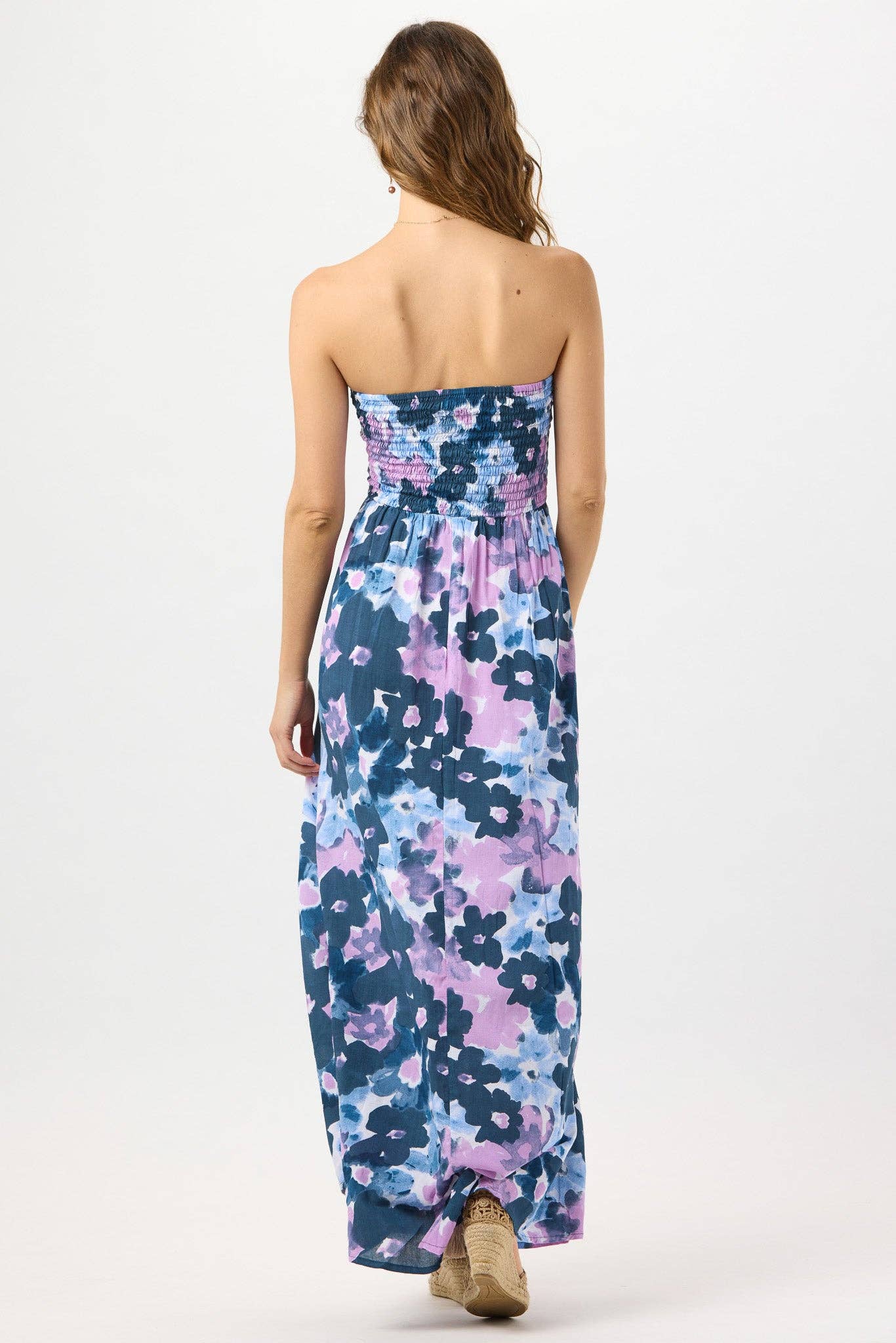 Watercolor Dreams Navy Emilia Maxi Dress for wholesale on Faire1