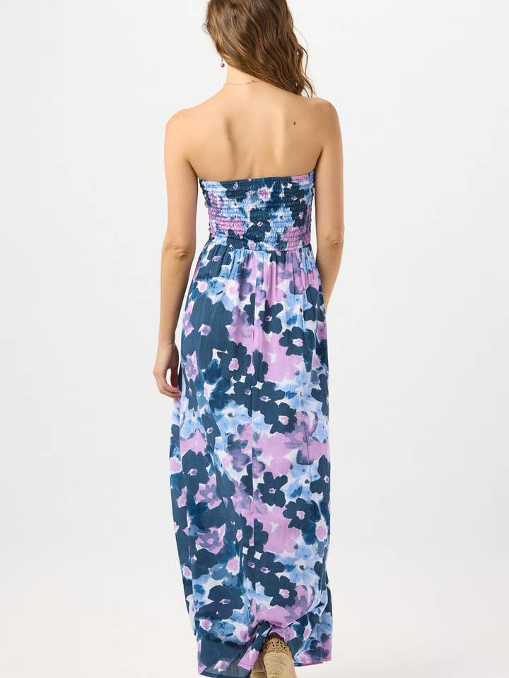 Watercolor Dreams Navy Emilia Maxi Dress for wholesale on Faire1