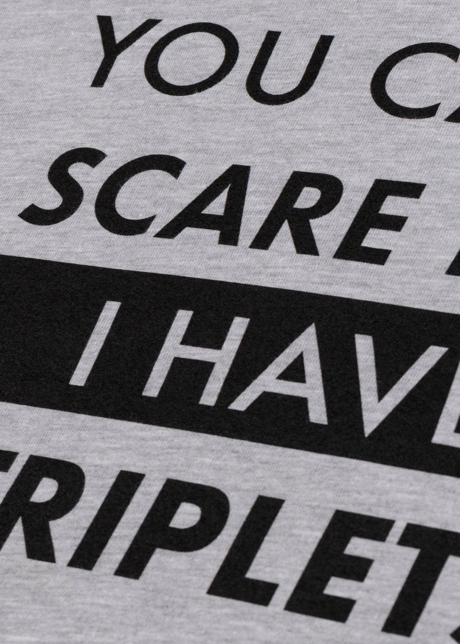 Heather Grey You Can't Scare Me, I Have Triplets | Funny Dad Daddy Daughters Children Cute Joke Men T-Shirt for wholesale on Faire4