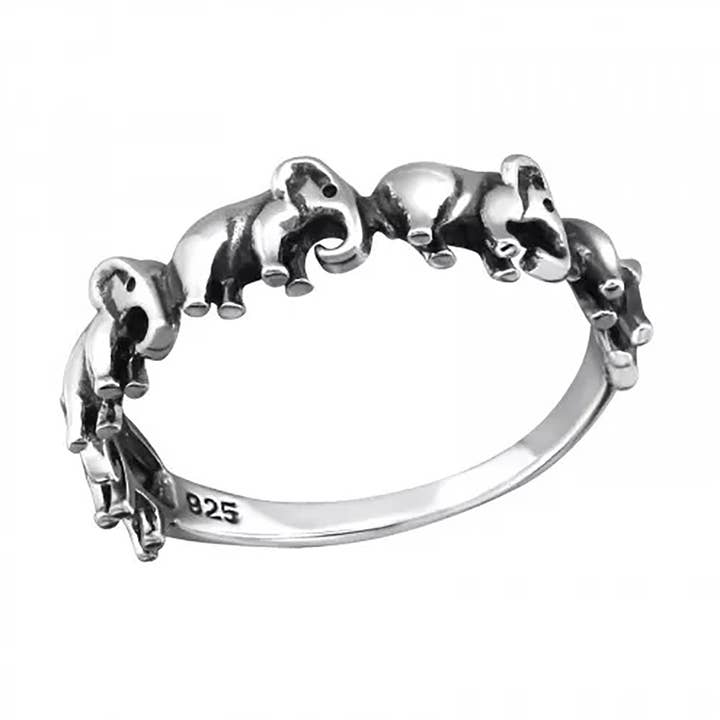 Zoey Simmons - Wholesale Band/Stacked Ring - Sterling Silver Elephant Ring - SS0
