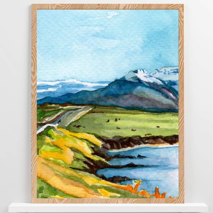 The Mountains and The Sea | Watercolor Print for wholesale by Wild Life Design Co.