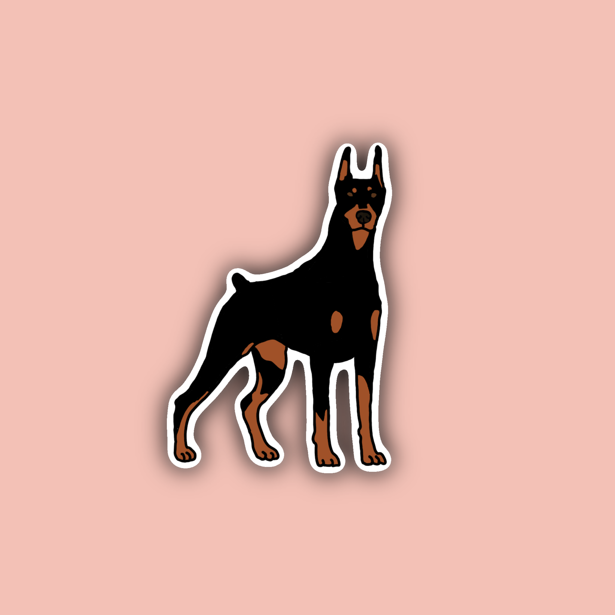 Delmarva Stickers - Wholesale Sticker - Doberman - 3" Waterproof Sticker0