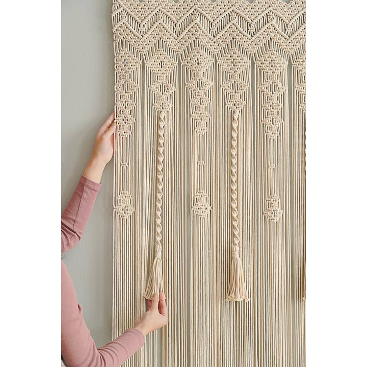 BeanDaikon - Wholesale Curtain - Macrame Boho Tassel Curtain C1611