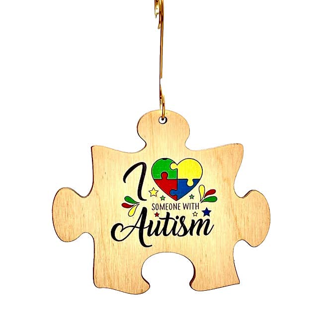 Ornamento Eu Amo Alguém com Autismo por atacado de Green Tree Jewelry